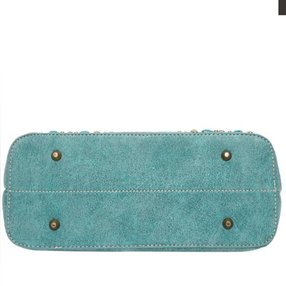 Montana West Teal Studded concealed to carry tote - Picture 6 of 6